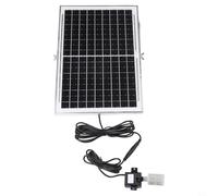Kit de pompage d'eau solaire 9 V 6 W/10 W avec pompe 5 V CC Débit 240 l/h et filtre en acier inoxydable avec tube de 2 m pour une circulation continue de l'eau en extérieur (10 W)