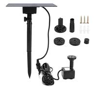 Kit de Pompe à Eau pour Fontaine Solaire 1.5w Pompe de Fontaine à Énergie Solaire Panneau Solaire Ip65 Pompe Submersible sans Brosse Étanche pour Bassin de Bain D'oiseaux Piscine Fish Tank Garden
