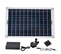 Kit de Pompe à Eau pour Fontaine Solaire, Panneau Multifonctionnel Haute Efficacité 50W 800L/h 12V Pompe à Eau Solaire à Faible Bruit Travail Continu 4 Minutes Buse DC Brushless Set, pour étang, Jardi