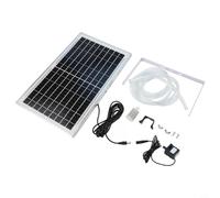 Kit de pompe à eau solaire 10 W avec support submersible 12 V 5 W Pompe 240 l/h Débit 2,5 à 3 mètres Tuyau de 2 m Tuyau extérieur Bassin Aquarium Filtration Circulation Polycristallin Noir