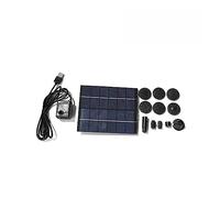 Kit de pompe à eau solaire bricolage 5-1W avec 9-6 buses fontaines de bain d'oiseaux solaires for piscine de jardin extérieur fontaine à énergie solaire(2W 6V)