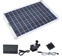 Kit de Pompe à Eau Solaire, Pompe Submersible à énergie Solaire 800L/h avec Panneau Solaire 50W 12V, Petit étang, Piscine, Poisson,