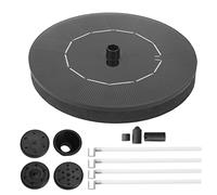 Kit de pompe à fontaine solaire avec 7 buses, pompe à eau sans fil pour bain d’oiseaux et jardin, hauteur de pulvérisation de 30 à 40 cm, pas de batterie nécessaire, accessoire de