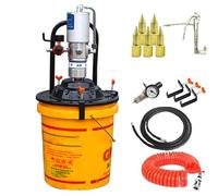 Kit de pompe à graisse à air haute pression, rapport 60:1, pompe de transfert portable pour seaux de 5 gallons, débit de 0,85 l/min, comprend une plaque suiveur de 28,5 cm