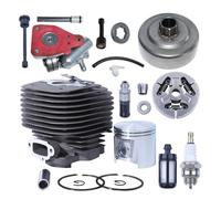 Kit de pompe à huile for cylindre, piston, pignon, jante, tambour d'embrayage, 58 mm, compatible avec les tronçonneuses 070 avec bougie d'allumage, filtre de conduite d'huile, 1106 020 1202