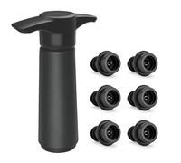 Kit de pompe à vin sous vide avec 6 bouchons en silicone - Économiseur de vin réutilisable prolonge la fraîcheur - Joint universel pour bouteille de vin rouge/blanc
