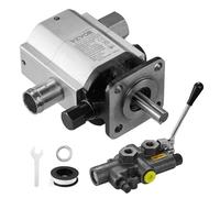 VEVOR Kit de pompe hydraulique pour fendeuse de bûches, 16 GPM, pompe à engrenages hydraulique en aluminium à 2 étages 4000 PSI, avec valve entrée 1'', sortie NPT 1/2'' 3600 tr/min, pour petit moteur