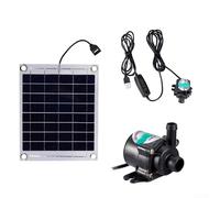 Kit de pompe pour fontaine à eau, pompe d'aquarium 12 V 10 W avec interrupteur de réglage Kit de pompe à panneau pour piscine, pour intérieur et extérieur, bain d'oiseaux, petit étang