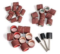 Kit de ponçage à tambour, 100 pièces, bandes de ponçage, grain 1/2 3/8 1/4 pouces, grain 80#-600#, tige 2.35mm 3mm(With 3mm shank,120_12MM 102PCS)