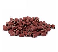 Kit de ponçage à tambour 50 pièces 1/4" 6,35 mm + 2 mandrins à bande 1/8" tige outil rotatif forets à ongles outils abrasifs accessoires, 120