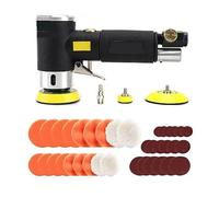 Kit de ponçage de Machine de polissage de polisseuse à double Action pneumatique de Mini ponceuse à Air de 2 "/3" for la finition de Surface de carrosserie automatique(Black Air Sander)