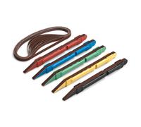 Kit de ponçage de précision 5 pièces avec 2 bandes de rechange supplémentaires par bâton, 5 grains 120, 240, 320, 400 et 600. Fabriqué aux États-Unis pour le ponçage du bois, du métal et du