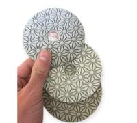 Kit de Ponçage Diamant 1,2,3 pour Carrelage, Marbre, Granit & Pierre Naturelle | 3 Disques Numérotés à Grain Progressif | Polissage Finition Pro Compatible Meuleuse & Polisseuse - Outillage Carreleur