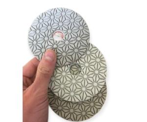 Kit de Ponçage Diamant 1,2,3 pour Carrelage, Marbre, Granit & Pierre Naturelle | 3 Disques Numérotés à Grain Progressif | Polissage Finition Pro Compatible Meuleuse & Polisseuse - Outillage Carreleur