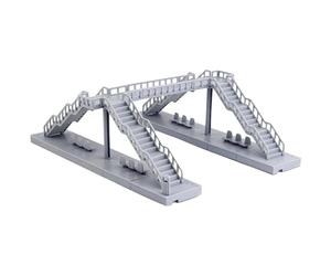 Kit de pont de chemin de fer surélevé, 29 x 23 cm, modèle de structure de table à sable pour enfants, avec système d'assemblage détaillé, pièce de diorama, pont piétonnier miniature, utilisation pour