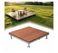 Kit de Pont Flottant 84/100 cm, Plateforme Modulable Bois Composite | Terrasse Autoportante Basse, Revêtement de Terrasse Résistant aux Intempéries DIY pour Jardin(Red,84cm(33in))