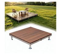 Kit de Pont Flottant 84/100 cm, Plateforme Modulable Bois Composite | Terrasse Autoportante Basse, Revêtement de Terrasse Résistant aux Intempéries DIY pour Jardin(Gray,84cm(33in))