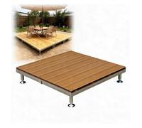 Kit de Pont Flottant, Carrelage Composite Étanche Surélevé | Pont Flottant Extérieur pour Jardin, Terrasse, Camping, Caravane. Montage Facile, Piètements(A,84cm(33in))