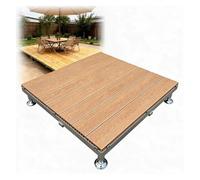 Kit de Pont Flottant, Carrelage Composite Étanche Surélevé | Pont Flottant Extérieur pour Jardin, Terrasse, Camping, Caravane. Montage Facile, Piètements(B,84cm(33in))