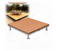 Kit de Pont Flottant, Carrelage Composite Étanche Surélevé | Pont Flottant Extérieur pour Jardin, Terrasse, Camping, Caravane. Montage Facile, Piètements(C,100cm(39in))
