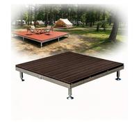 Kit de Pont Flottant Modulable, Plateforme en Bois Composite pour Extérieur | Terrasse Autoportante Basse, Revêtement de Terrasse Résistant aux Intempéries DIY pour Jardin(Brown,100cm(39in))