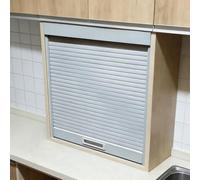 Kit de porte à lamelles Roll, Kit de porte tambour avec poignée et vis for armoire camping-car, plusieurs tailles(36x32in/91x81cm)