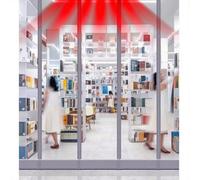 Kit de porte à rideau magnétique en PVC - Panneaux transparents avec rail en aluminium pour un usage commercial, antidérapant, isolant, coupe-vent