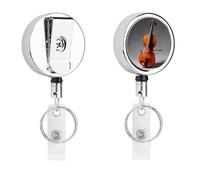 Kit de porte-badge rétractable pour violoncelle avec pince crocodile robuste pour infirmières, enseignantes, bureau, travail, cadeaux pour femmes