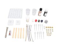 Kit de porte-clés en forme d'ours, bricolage artisanal, chiffres, Sile pour bijoux g, pari avec ours S, paillettes incluses