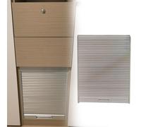 Kit de porte coulissante à tambour for meuble de cuisine, porte à enroulement for placard et buffet, portes coulissantes pliantes(WXH-36X22"(91.4X55.9CM))