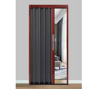 Kit de porte coulissante de grange pliable en accordéon avec serrure pour espaces intérieurs personnalisés, idéal pour garde-manger, camping-car, maison mobile, chambre à coucher et séparateur de