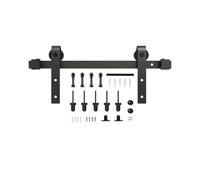 Kit de porte coulissante de grange, rail en acier au carbone supportant une charge de 150 kg, kit robuste for porte coulissante simple avec support en forme de J(300cm/118.11in)