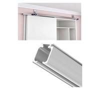 Kit de porte coulissante en alliage d'aluminium - Rails de porte coulissante de placard avec roulettes - Kit de quincaillerie for porte de grange coulissante(Color1,140cm)