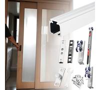 Kit de porte coulissante invisible, Fermeture douce de voie porte poche dissimulée for des tailles multiples multicolores garde-robe placard(Silver,6ft (1.8m))