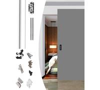Kit de porte coulissante - Poulie silencieuse et robuste - Installation facile pour chambre à coucher / salon (plusieurs options de longueur)
