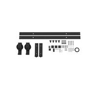 HOMCOM 152,5 CM Quincaillerie de Porte Coulissante Pliante 2 Portes Noir