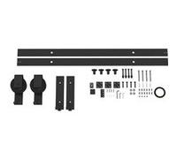 Kit de porte coulissante système galandage pour porte épaisseur 40-55 mm longueur rail 1,52 m charge max. 90 Kg acier au carbone noir