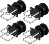 Kit de porte coulissante VEVOR 150x293,6mm, kit matériel de porte roulante avec rainure de roue en H pour portes coulissantes autoportantes et portes roulantes, galets de porte coulissante