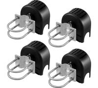 Kit de porte coulissante VEVOR, kit de matériel de porte roulante avec rainures de roue en U pour portes coulissantes autoportantes et portes roulantes, galets de porte coulissante 4 pièces, noir