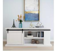 Kit de porte coulissante - vidaXL - 183 cm - Acier au carbone - Couleur noir - 20 kg max