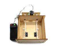 Kit de Porte d'ascenseur de Bricolage, Jouet éducatif de Porte en Bois de la Science Bricolage Le Jouet d'Assemblée de Maison d'enfants