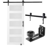 Kit de Porte de Grange et de Quincaillerie-Duoku-Porte Coulissante en Bois de 76,2 x 213,4cm-Fonctionnement Fluide et Silencieux