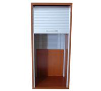 Kit de porte de placard de cuisine blanche - Porte coulissante pliante à roulettes pour placard et buffet (65 x 60 cm) - Plastique, design peu encombrant