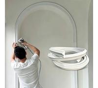 Kit de porte en arc for cloisons sèches, bande de garniture de moulage de porte en arc incurvé Flexible, cadre de mur/porte, coins arrondis pouvant être peints(W 7cm(2 3/4"),L 4m/13.1ft)
