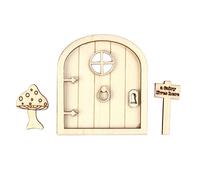 Kit de porte en bois 3D à monter soi-même, motif fée elfe, décoration de cadeau d'anniversaire B