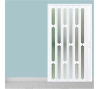 Kit de Porte intérieure Pliante avec Verre Acrylique dépoli, poignées, Porte coulissante de séparation de pièce pour Plus d'intimité (Blanc, L x H 32 x 80 po (81 x 203 cm))