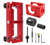 Kit de Porte Modèle précis réglable en aluminium | Gabarit pour charnière de porte verrou, tourillonnage, assemblage, réparation, menuiserie, étagère, garage, abri,