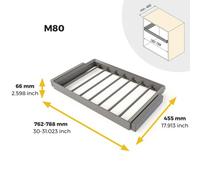 Kit de porte-pantalons à 7 tringles et cadre Quartz - finition titane - module 800 mm EMUCA