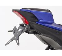 Kit de porte-plaque PROTECH comprenant un réflecteur et une plaque en acier inoxydable/aluminium noir poudre, noir