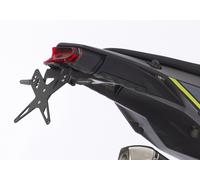 Kit de porte-plaques PROTECH comprenant le réflecteur et la plaque légère acier inoxydable/aluminium enduit de poudre noir, noir